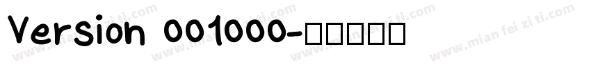 Version 001000字体转换